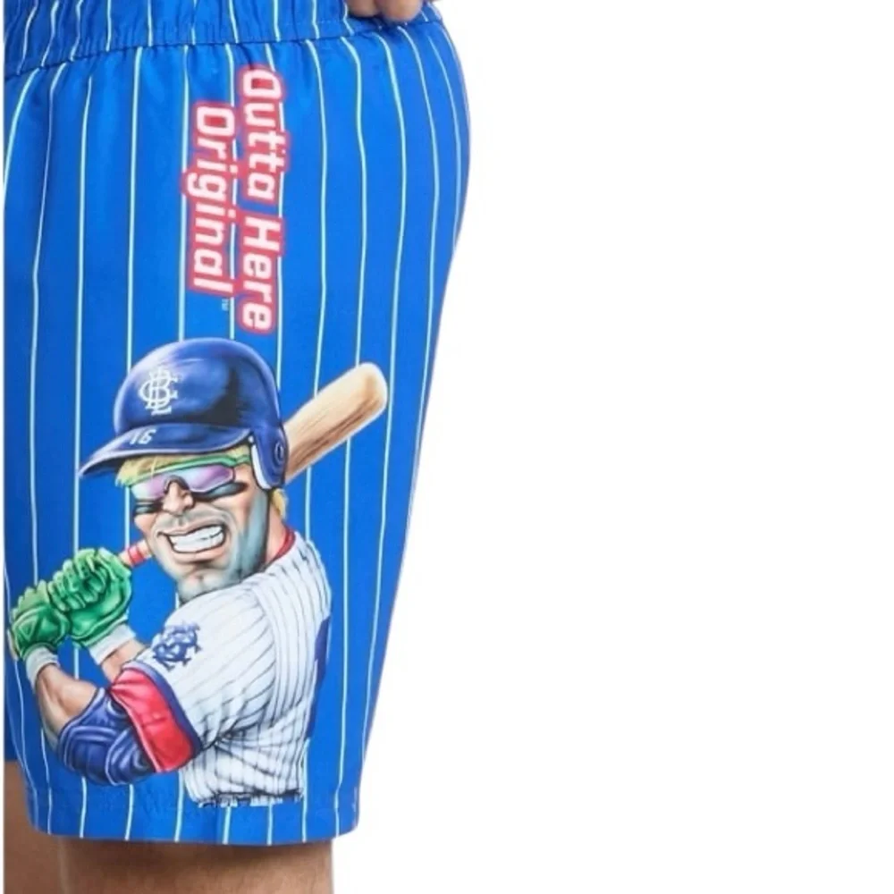 Big League Chew Striped Men's Swim Shorts- Large